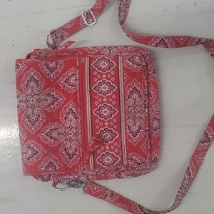 Retired Vera Bradley Frankly Scarlet Crossbody Mailbag.